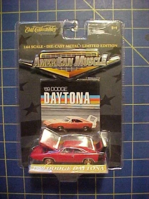 1/64 ERTL AMERICAN MUSCLE 1969 ¡Dodge Daytona!  NIP ROJO CON ALA NEGRA Foto 1 de 3
