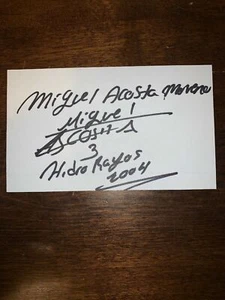 MIGUEL ACOSTA - SOCCER - AUTOGRAPH SIGNED - INDEX CARD -AUTHENTIC -C1819 - Picture 1 of 1