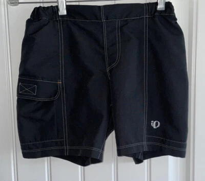 Pearl Izumi Black Cargo Cycling Shorts Women’s Sz S Elastic Waist Pocket Padded - Image 1 of 4
