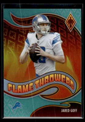 2021 Panini Phoenix #FT-23 Jared Goff 106/149 Flame Throwers Teal Detroit Lions - Image 1 of 2