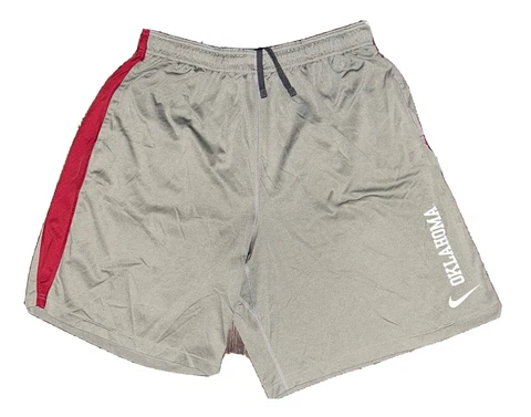 Nike Oklahoma Sooners Basketball Shorts Men’s 3XL Gray Pockets Drawstrings 10/10 Cover