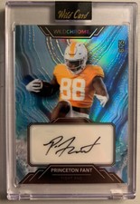 2023 Wild Card Wildchrome Draft Princeton Fant Blue Wave Auto RC #d 6/25 SP