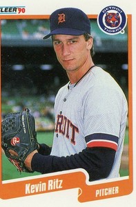 1990 Fleer Baseball Card  #613 - Kevin Ritz RC - Detroit Tigers