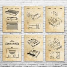 Video Game Console Posters Set of 6 Arcade Wall Art Gamer Gift Video Game Art