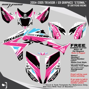 TRX450R Graphics 04-05 DFR “Eternal” Electric Sides/Fenders Honda TRX 450 ATV - Picture 1 of 6