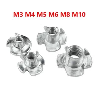 M3 M4 M5 M6 M8 M10 Einschlagmuttern Captive T-Muttern DIN 1624 - 4 Krallen verz - Bild 1 von 4