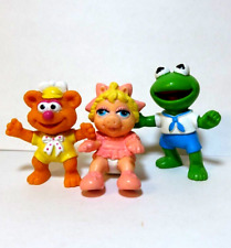 Kermit Ms. Piggy Fozzie Bear 1986 HA! Figurines The Muppets Figures Set of 3