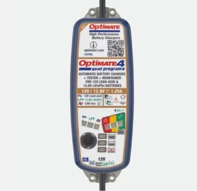 OptiMate 4 Quad Programm 12V Motorrad Batterie Optimierer Gold Modell 2024 - Bild 1 von 4