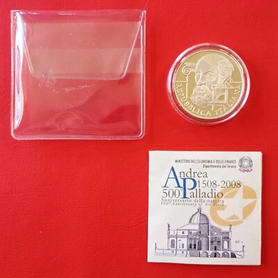 10 Euro Italy 2008 PP / Birthday of Andrea Palladio / Silver / KM#305 - Image 1 of 4