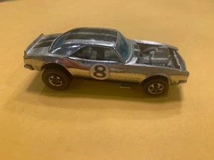 Vintage Hot Wheels SELTEN 1968 Camaro Redliner schwerer Chevy #8 Silber Chrom Club Auto - Bild 1 von 4