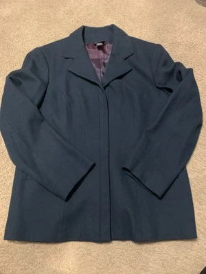 Chaqueta Blazer Hillard Hanson Talla 16 Cremallera Carrera 100% Lana Púrpura Para Mujer Foto 1 de 4