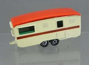 Vintage 1970 Matchbox Superfast No.57 Cream Orange Eccles Trailer Caravan Camper - Picture 1 of 7