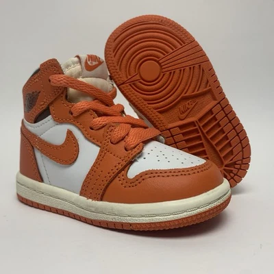 Nike Air Jordan 1 Retro Alto OG Estrella de Mar Naranja/Blanco CU0450-101 Niño Pequeño Talla 5C Foto 1 de 4