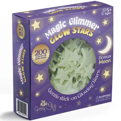 Deluxe Glow Stars; Glow in the Dark Stars for Ceiling, Ceiling Stars, Glowing S - Image 1 of 4