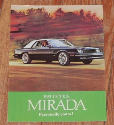 1981 Dodge Mirada Canada Prospekt brochure n Coronet Charger Monaco Challenger - Изображение 1 из 3