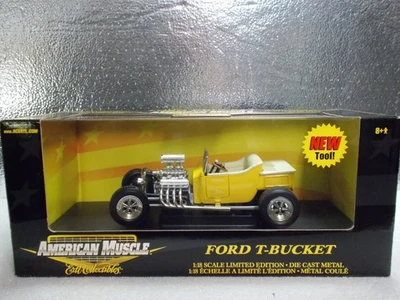 ERTL 1:18 1923 FORD T-BUCKET AMARELO COM BRONZEADO CLARO INT M.I.B. - Imagem 1 de 4