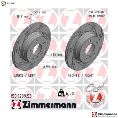 2x BRAKE DISC 150.1289.53 FOR BMW N42 B20 BZ/N46 B20 CA 2.0L 4cyl 3 SERIES 2.5L - Image 1 of 4