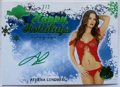 2023 BENCHWARMER EMERALD ARCHIVE ATHENA LUNDBERG GREEN AUTOGRAPH CARD /2 - Image 1 of 2