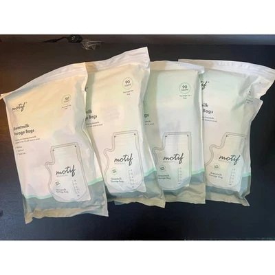 4x Motif Medical Breastmilk Storage Bags  Freezer Bags w/Easy Pour Spout - Image 1 of 4