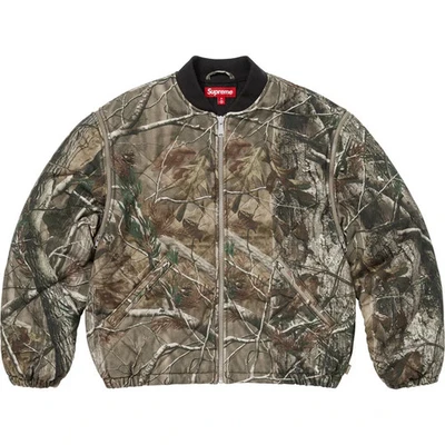 Chaqueta de bombardero acolchada Supreme manga cremallera Realtree AP camuflada Foto 1 de 4
