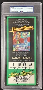 Larry Holmes Signed Ticket 6/11/1982 Boxing Gerry Cooney Autograph PSA/DNA - Picture 1 of 4