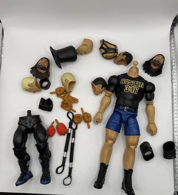 Lote de figuras de acción WWE forraje #12 lote de mezcla de forraje personalizado Mattel escala 1/12 Foto 1 de 3