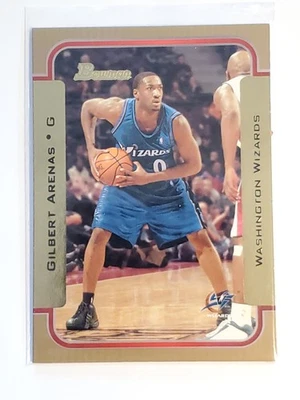 2003-04 Bowman Rookies & Stars Gilbert Arenas #92 Gold Parallel Wizards Foto 1 de 2