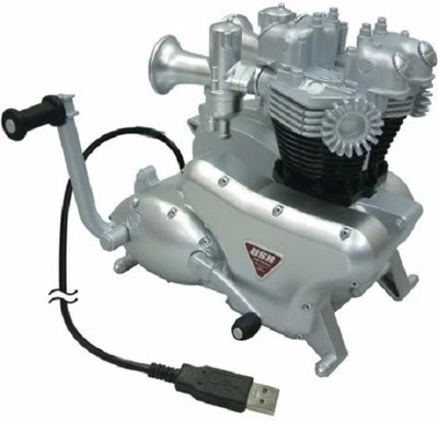 Triumph Bonneville Engine 3-Port USB Hub Connects Camera Printer MemStick to PC  - Image 1 of 2