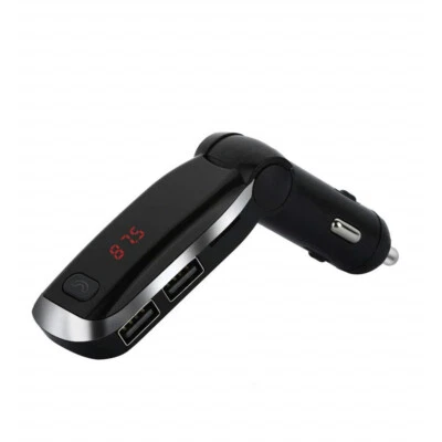 Dual USB2.0 Hands Free Car Bluetooth Charger BT5.0+EDR LED MP3 Player DC12V-24V - Image 1 of 4