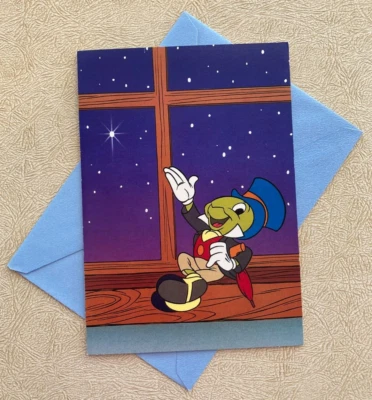 Tarjeta de 5”x7” Walt Disney Jiminy Cricket en cualquier momento, en cualquier lugar... I'll Always Be There Foto 1 de 3