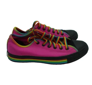 Converse All Star Sneakers Size 7 Men/Size 9 Women Pink Rainbow QB LOIS - Picture 1 of 7