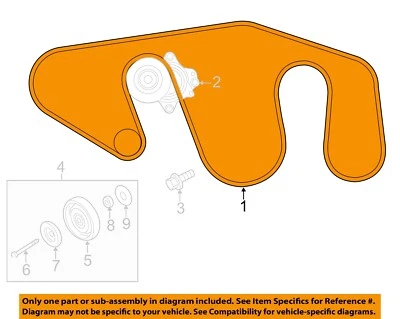 NISSAN OEM 12-16 NV2500,NV3500 Cooling Belts Pulleys-Serpentine Belt 117201PD0A - Image 1 of 2