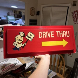 RAR 1980er McDonalds Retro Restaurant Speedee Drive Thru Schild Pop Art 80s Deko - Bild 1 von 8