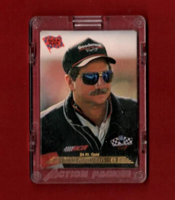 1993 Action Packed 24K Gold Dale Earnhardt #23G in Action Packed Card Holder - Image 1 of 2