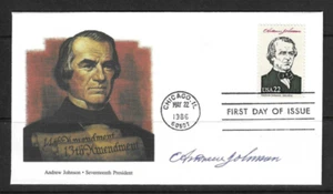 United Sates Presidents - Andrew Johnson - FDC . Fleetwood cachet - Picture 1 of 1
