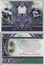 2010 Artifacts Tundra Tandems Dual Jerseys Emerald /35 Milan Lucic Evander Kane