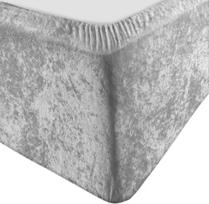 Base de cama de sofá de terciopelo triturado envolturada sábana marco cubierta doble rey - Imagen 1 de 10