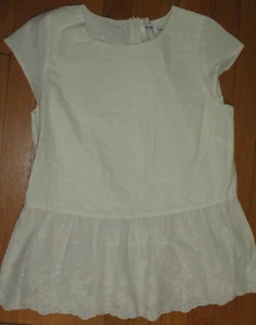 New Johnnie B Mini Boden Eyelet Lace Top Shirt Girls Size 15-16 NWOT Flower - Picture 1 of 8