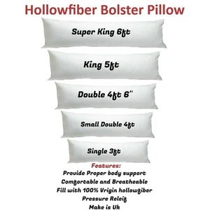 Bolster Pillow Long Orthopedic Body Support Comfort Cushion 3Ft,4Ft,4Ft6,5Ft,6Ft - Picture 1 of 11