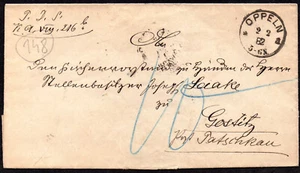 POLAND 1882 Cover VF "Oppeln" Cancel Patschkau - Imagen 1 de 2