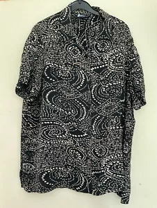 Dash Short Sleeve Woman Shirt In Black, Beige & Brown. Size 16 - Picture 1 of 5