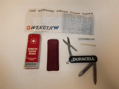 VTG Wenger DURACELL Authentic Swiss Army Knife Esquire 6 Tools 7 Functions Black - Image 1 of 4