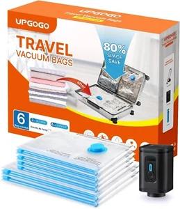 Sacchetti Sottovuoto da Viaggio Combo Confezione da 6 - Sacchetti Sottovuoto per Abbigliamento e Bagagli NUOVI - Foto 1 di 6