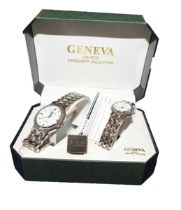New in Box His & Hers Geneva Quartz Watches from the excellent collection - Picture 1 of 6