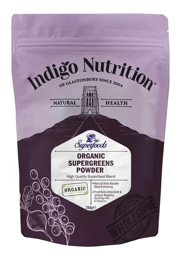 Organic Super Greens Powder - 250g - Indigo Herbs