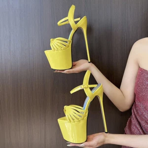 22cm High Heels Women's Summer Dance Shoes  Super High Heels Large Club Sandals - Picture 1 of 22