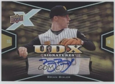 2008 BRIAN BIXLER UPPER DECK X UDX SIGNATURES ROOKIE AUTOGRAPH CARD   - Image 1 of 2