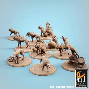Perros corruptos | ESCALA DE MESA | TTRPG Monstruo Miniatura | Miniaturas de Reescala - Imagen 1 de 20