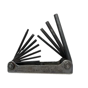Set chiavi esagonali pieghevoli vintage Buffalo 9HK-2T SAE + Torx T15 T20 - 9 misure - Foto 1 di 11