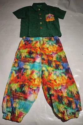 Pijama infantil hecho a mano multicolor talla 6 Foto 1 de 4